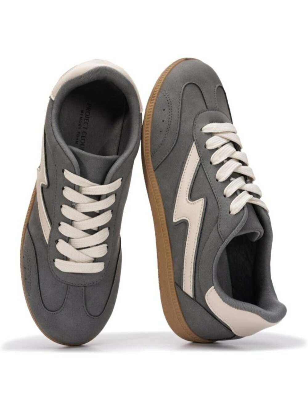 Women's Grey Irita Closed Toe Lace Up Comfortable Fashion Trendy Sneakers